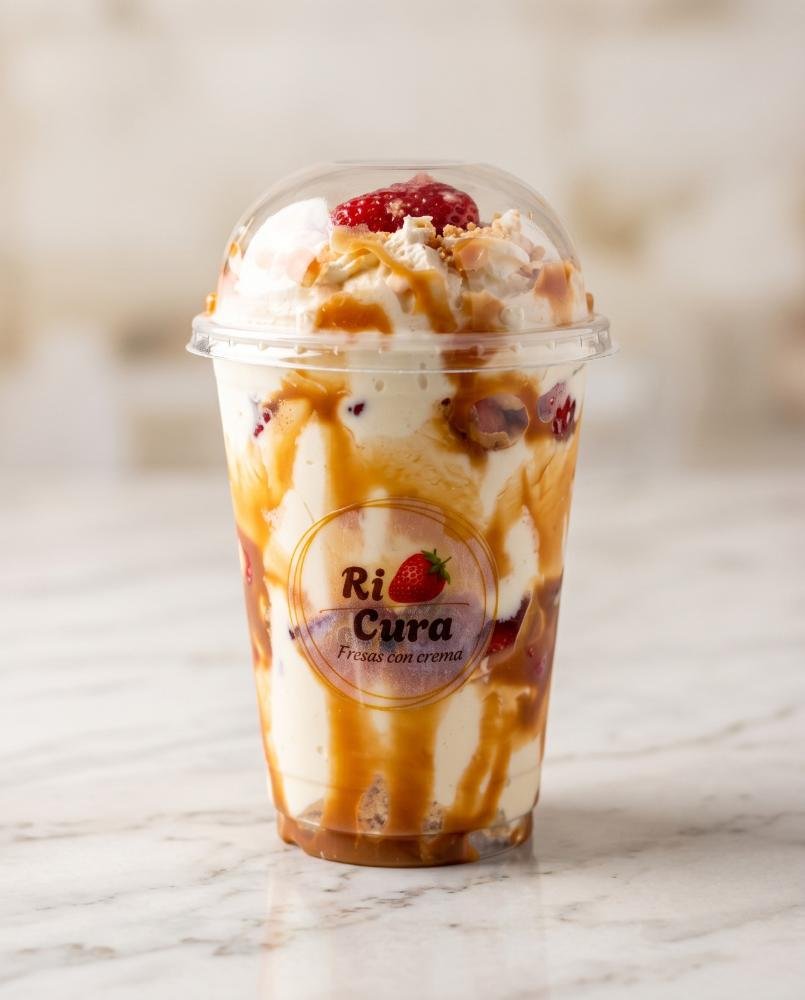 Fresas con crema artesanal Ricura